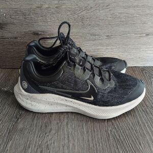 Nike Zoom Winflo 8 Shield All Weather Running Shoes Womens Size 10 Black Grey